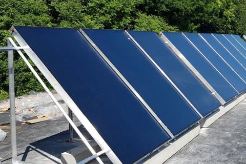 Solaranlage am Flachdach