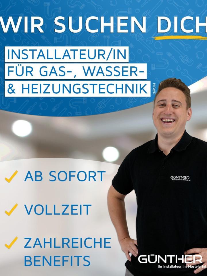 Stellenausschreibung zum Gas- Wasser- und Heizungsinstallateur