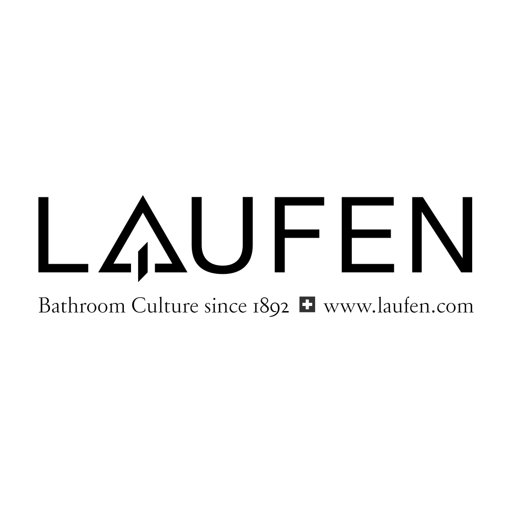 Das Logo der Marke Laufen mit dem Slogan Bathroom Culture since 1892.