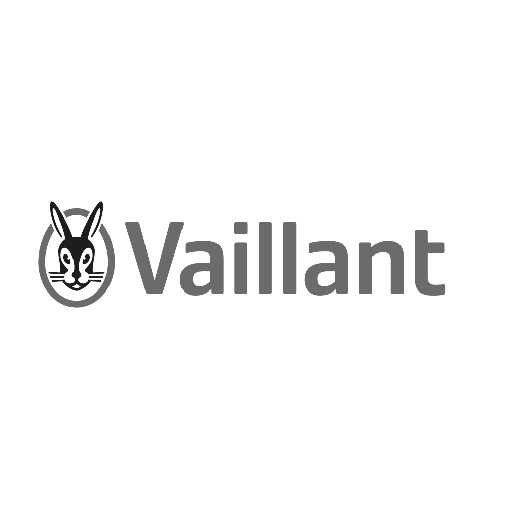 Logo der Marke Vaillant, bestehend aus einem stilisierten Hasen-Symbol und dem Schriftzug Vaillant.